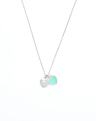 Tiffany & Co Return To Tiffany Double Heart Necklace In Blue