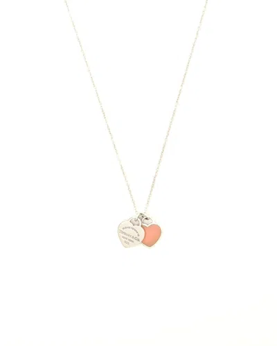 Tiffany & Co Return To Tiffany Double Heart Necklace In Metallic