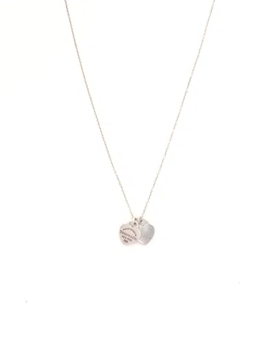 Tiffany & Co Return To Tiffany Double Heart Tag Necklace In Silver