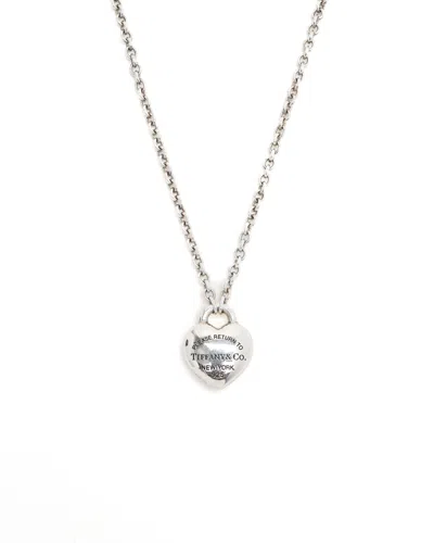 Tiffany & Co Return To Tiffany's Full Heart Silver Necklace In Pattern