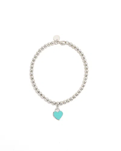 Tiffany & Co Return To Tiffany Heart Bead Silver Bracelet In Metallic