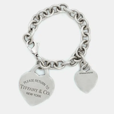 Pre-owned Tiffany & Co Return To Tiffany Jumbo Heart Tag Sterling Silver Bracelet