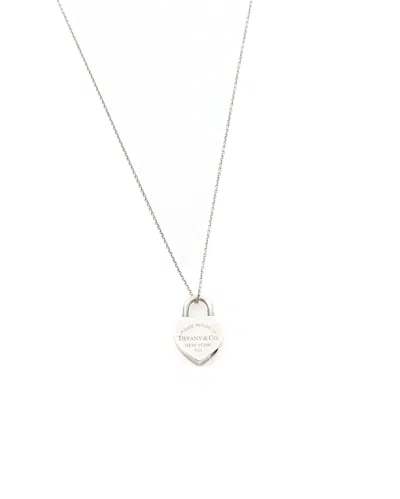 Tiffany & Co Return To Tiffany Lock Silve Necklace In Metallic
