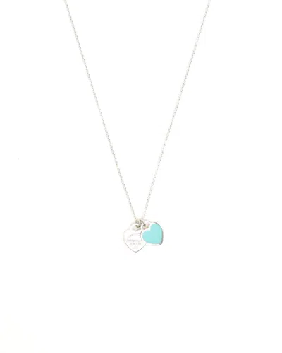 Tiffany & Co Return To Tiffany Mini Double Heart Pendant Necklace In Pattern
