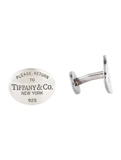 Pre-owned Tiffany & Co Return To Tiffany Oval Cufflinks In Multi