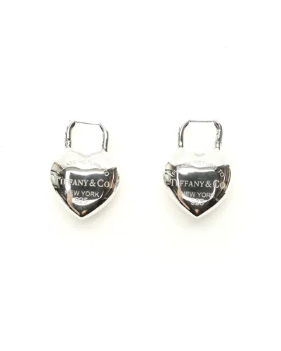 Tiffany & Co Return To Tiffany Silver Full Heart Earrings