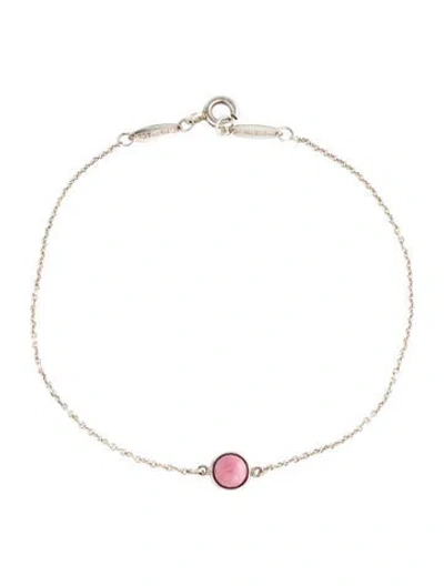 Pre-owned Tiffany & Co Rhodonite Color By The Yard Bracelet, 7.25" In Multi