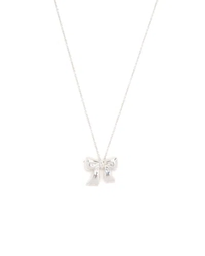 Tiffany & Co Ribbon Silver Necklace In Metallic