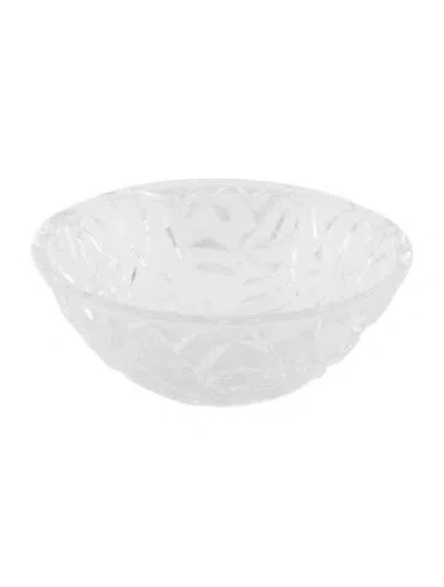 Pre-owned Tiffany & Co Rock Cut Crystal Bowl In Transparent