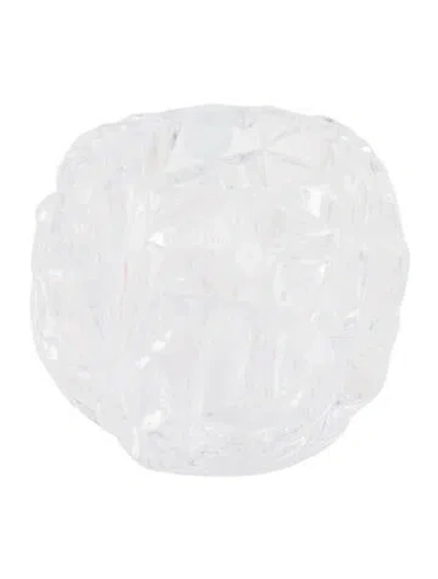 Pre-owned Tiffany & Co Rock Cut Crystal Votive Candleholder In Transparent