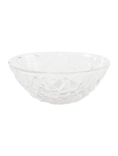Pre-owned Tiffany & Co Rock-cut Crystal Bowl In Transparent