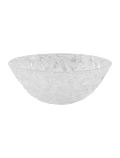 Pre-owned Tiffany & Co Rock-cut Crystal Bowl In Transparent