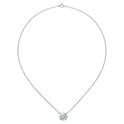 Pre-owned Tiffany & Co . Round Brilliant Diamond Solitaire Platinum Pendant In Multiple