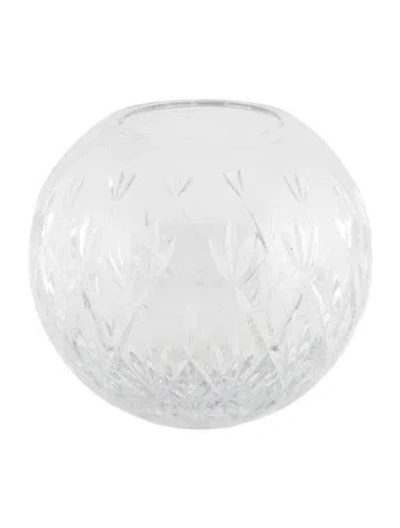 Pre-owned Tiffany & Co Round Crystal Sybil Rose Vase In Clear
