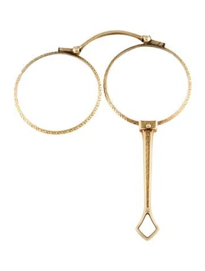 Pre-owned Tiffany & Co Round Eyeglasses In Gold