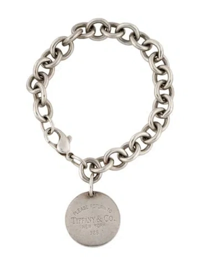 Pre-owned Tiffany & Co Round Tag Charm Bracelet In Multi