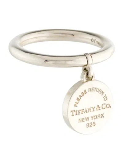 Pre-owned Tiffany & Co Round Tag Charm Ring In Multicolor