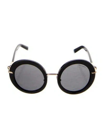 Pre-owned Tiffany & Co Round Tinted Sunglasses In Black