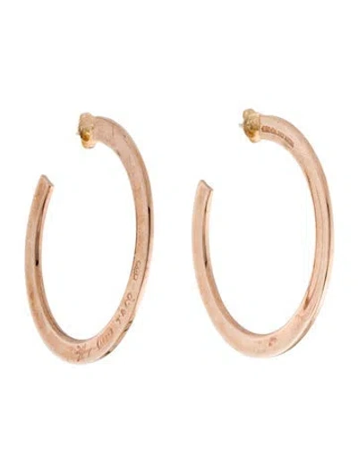 Pre-owned Tiffany & Co Rubedo 1837 Flat Hoop Earrings In Multi