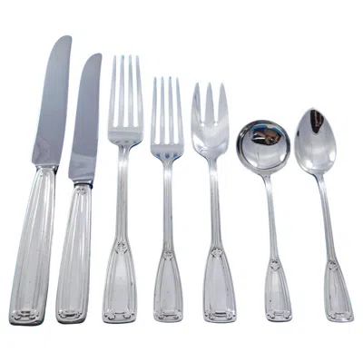 Pre-owned Tiffany & Co Saint Dunstan By Tiffany And Co. Sterling Silver Flatware Set Service 84 Pcs Din