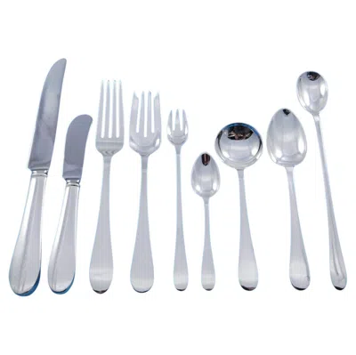 Pre-owned Tiffany & Co Salem By  Sterling Silver Flatware Set For 12 Service 123 Pieces