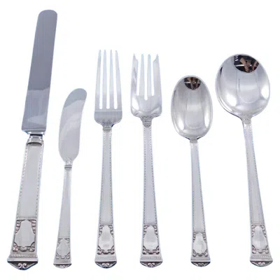 Pre-owned Tiffany & Co San Lorenzo By Tiffany And Co Sterling Silver Flatware Service 12 Set 80 Pieces