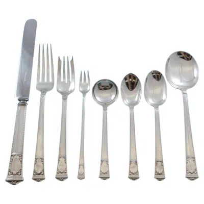 Pre-owned Tiffany & Co San Lorenzo By Tiffany And Co Sterling Silver Flatware Service Set 102 Pc Dinner