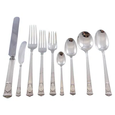 Pre-owned Tiffany & Co San Lorenzo By Tiffany And Co Sterling Silver Flatware Service Set 222 Pieces