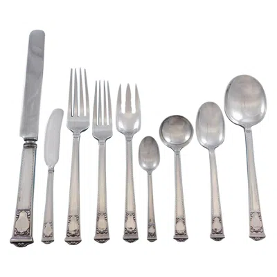 Pre-owned Tiffany & Co San Lorenzo By Tiffany And Co Sterling Silver Flatware Service Set 80 Pcs Dinner