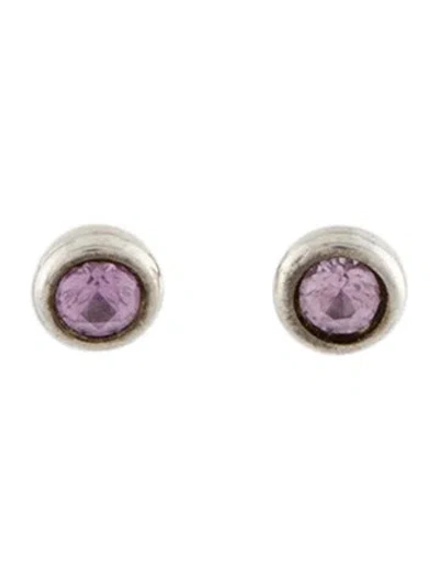Pre-owned Tiffany & Co Sapphire Color By The Yard Stud Earrings In Multi