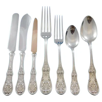 Pre-owned Tiffany & Co Saratoga By Tiffany Sterling Silver Flatware Set Service 88 Pieces Fitted Chest