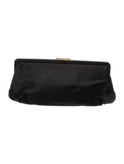 Pre-owned Tiffany & Co Satin Clutch In Black