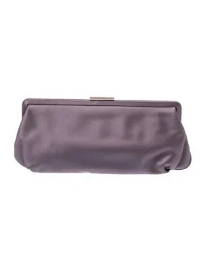 Pre-owned Tiffany & Co Satin Clutch In Purple