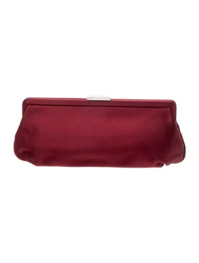 Pre-owned Tiffany & Co Satin Clutch In Red