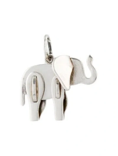 Pre-owned Tiffany & Co Save The Wild Elephant Charm, 0.5" In Multi