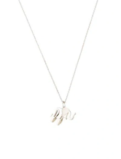 Pre-owned Tiffany & Co Save The Wild Elephants Pendant Necklace, 20" In Multi
