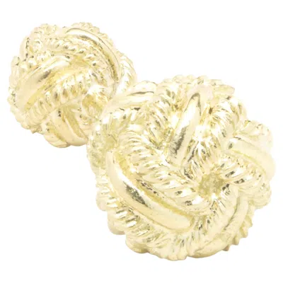 Pre-owned Tiffany & Co . Schlumberger 18 Karat Yellow Single Double Knot Cufflink