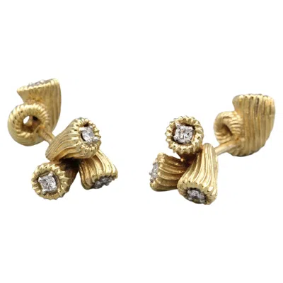 Pre-owned Tiffany & Co . Schlumberger Cornucopia Diamond And Gold Cufflinks In Multi