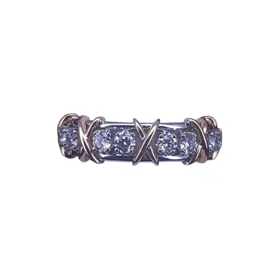 Pre-owned Tiffany & Co Schlumberger Sixteen Stone Ring By . Size 7.25 In Multiple