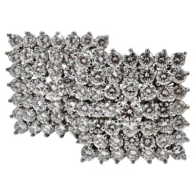 Pre-owned Tiffany & Co Scintillating Vintage Platinum . Diamond Pyramid Earrings In Multi