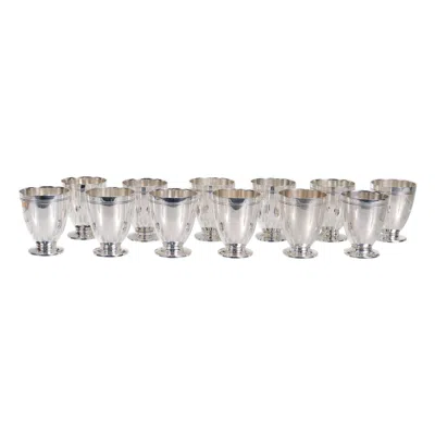 Pre-owned Tiffany & Co Set Of 12  Art Deco Sterling Silver Art Deco Shot Cups Or Cordials In Multi