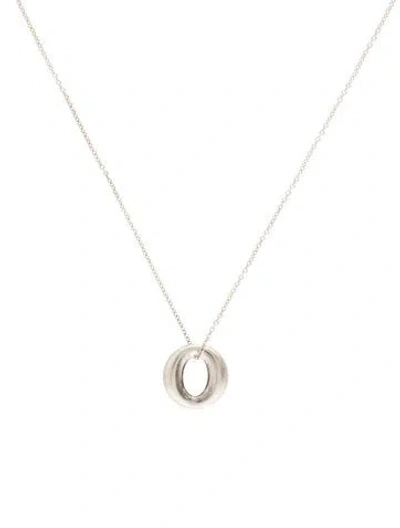 Pre-owned Tiffany & Co Sevillana 'o' Pendant Necklace, 16" In Multi