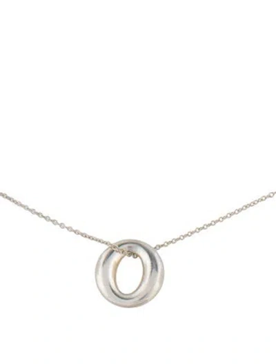Pre-owned Tiffany & Co Sevillana 'o' Pendant Necklace, 16" In Multi