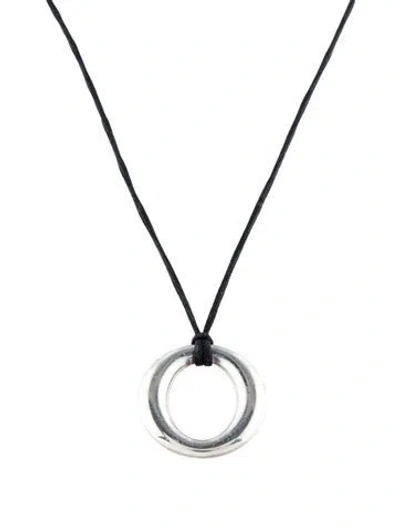 Pre-owned Tiffany & Co Sevillana Pendant Necklace, 16.5" In Black