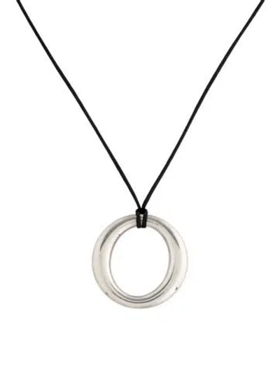 Pre-owned Tiffany & Co Sevillana Pendant Necklace, 20" In Black