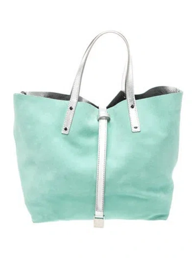 Pre-owned Tiffany & Co Signature Top Handle Bag In Blue