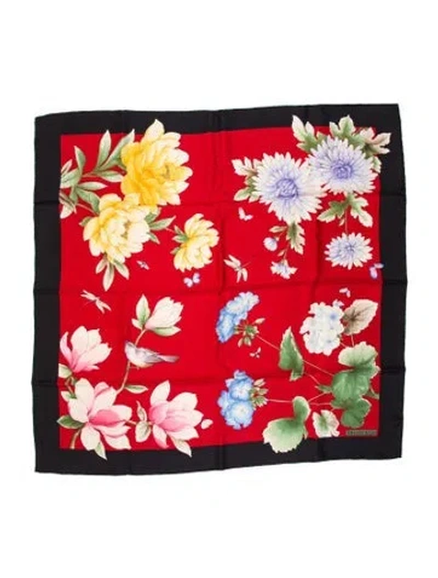 Pre-owned Tiffany & Co Silk Floral Print Scarf In Multi