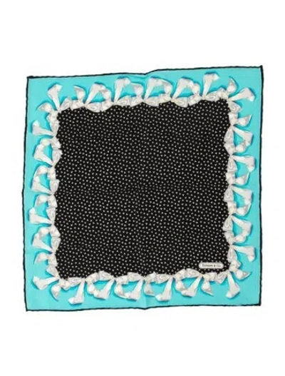 Pre-owned Tiffany & Co Silk Printed Scarf In Black