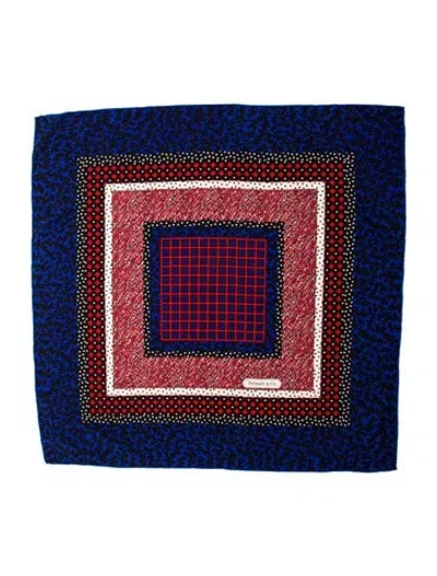 Pre-owned Tiffany & Co Silk Printed Scarf In Blue