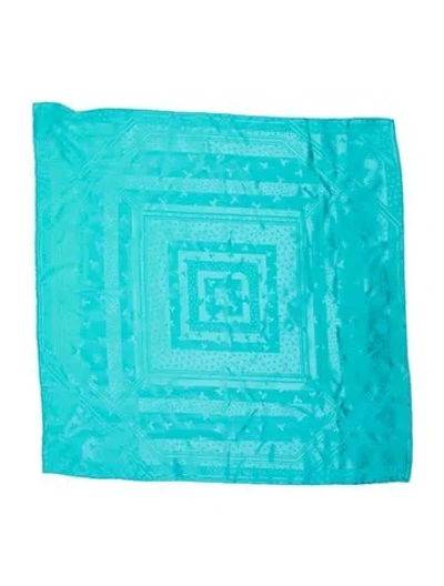 Pre-owned Tiffany & Co Silk Printed Scarf In Blue
